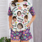 Best Mom Ever - Personalized Photo Pajama Shorts Set