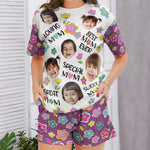 Best Mom Ever - Personalized Photo Pajama Shorts Set