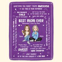 Best Mom Ever Remember We Love You - Personalized Blanket