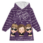 Best Mom Ever We Love You - Personalized Oversized Blanket Hoodie - Mother's Day Birthday Gift For Mom, Wife