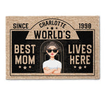 Best Mom Lives Here - Personalized Doormat