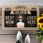 Best Mom Lives Here - Personalized Doormat
