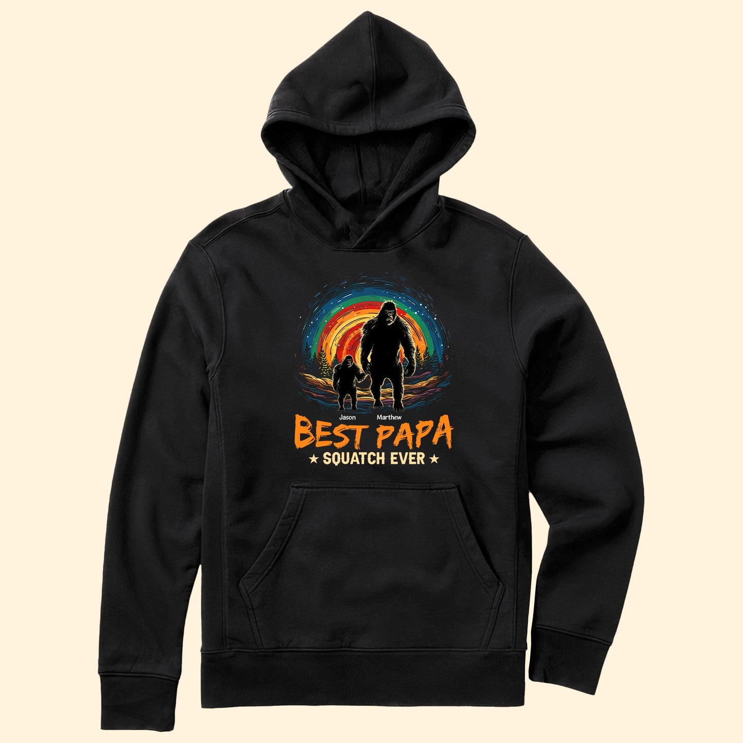 Best Papa Squatch Ever Bigfoot - Personalized Shirt