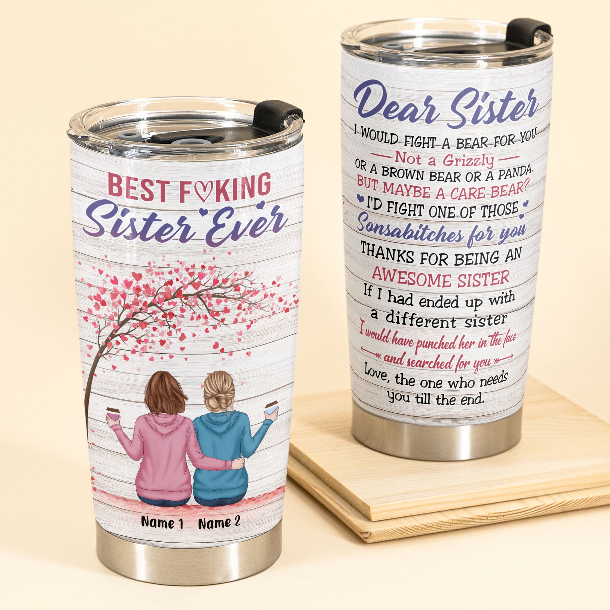 Best Sister Ever - Personalized Tumbler Cup - Gift For Sister