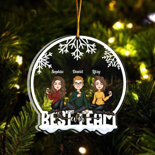 Best Team Ever - Personalized Coworker Ornament - Christmas, New Year Gift For Colleagues, Coworkers, Work Friends