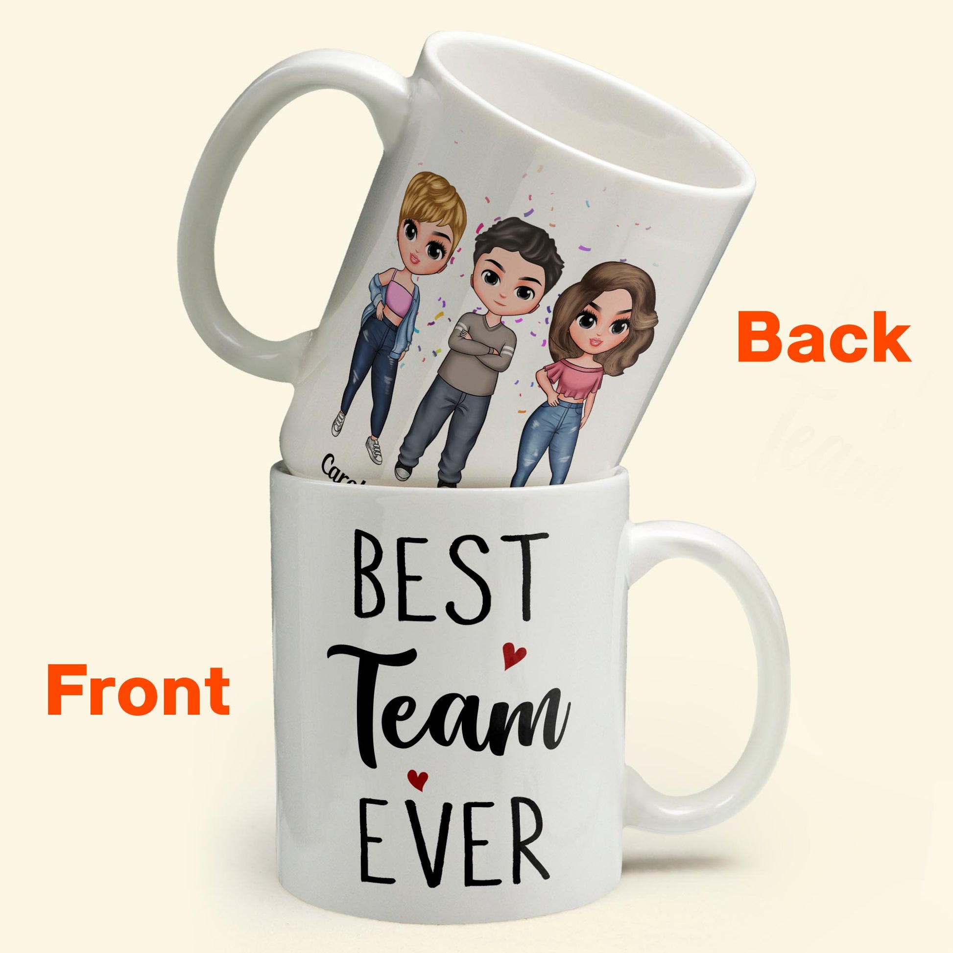 Best Team Ever - Personalized Mug - Birthday, Christmas Gift For Colleagues