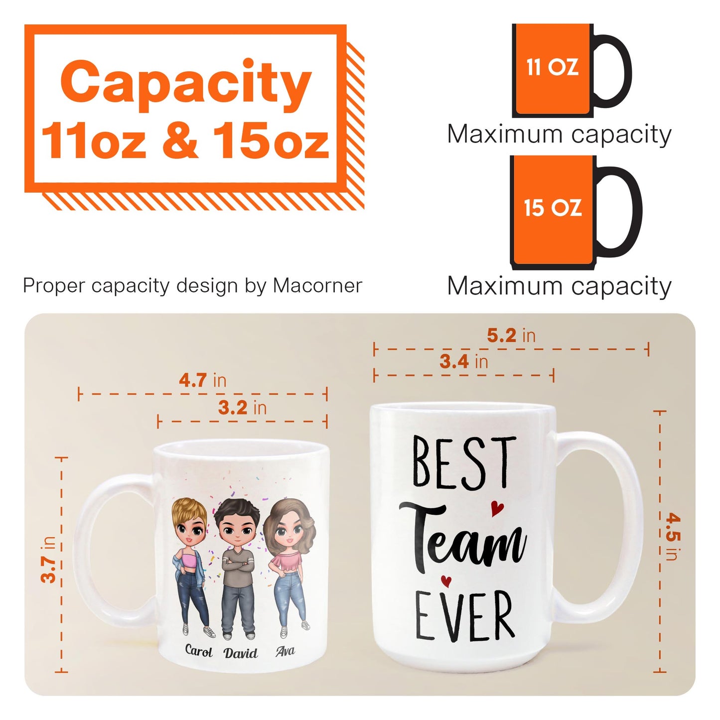 Best Team Ever - Personalized Mug - Birthday, Christmas Gift For Colleagues