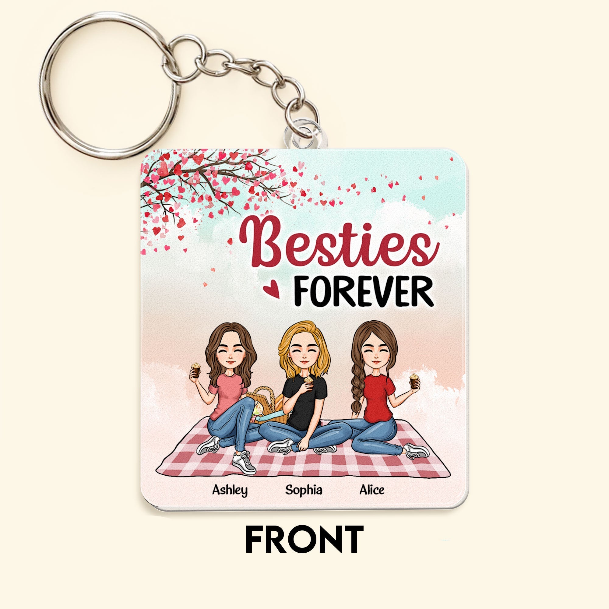Besties Forever 2 - Personalized Acrylic Keychain