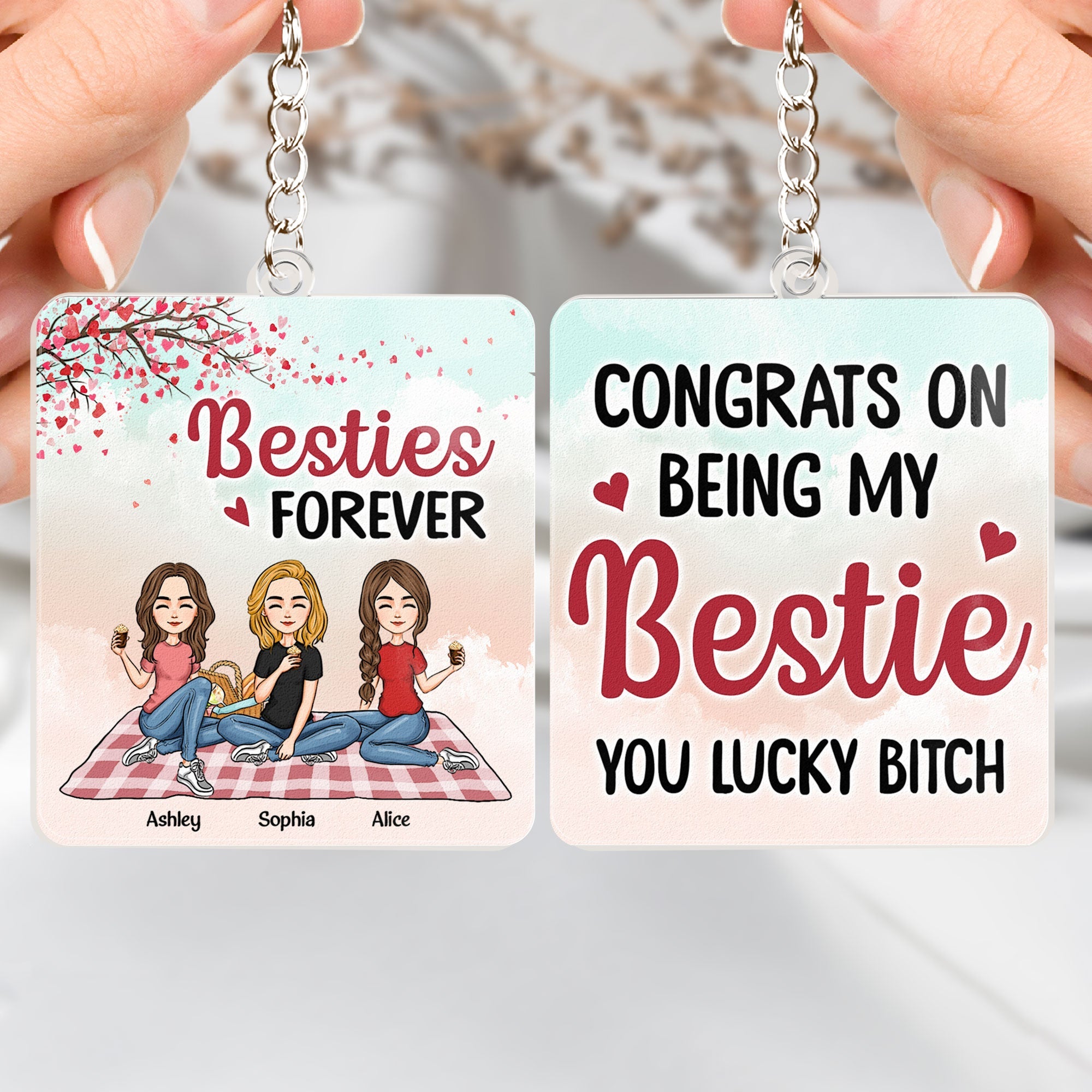 Besties Forever 2 - Personalized Acrylic Keychain