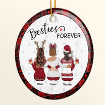 Besties Forever New Version - Personalized Ceramic Ornament