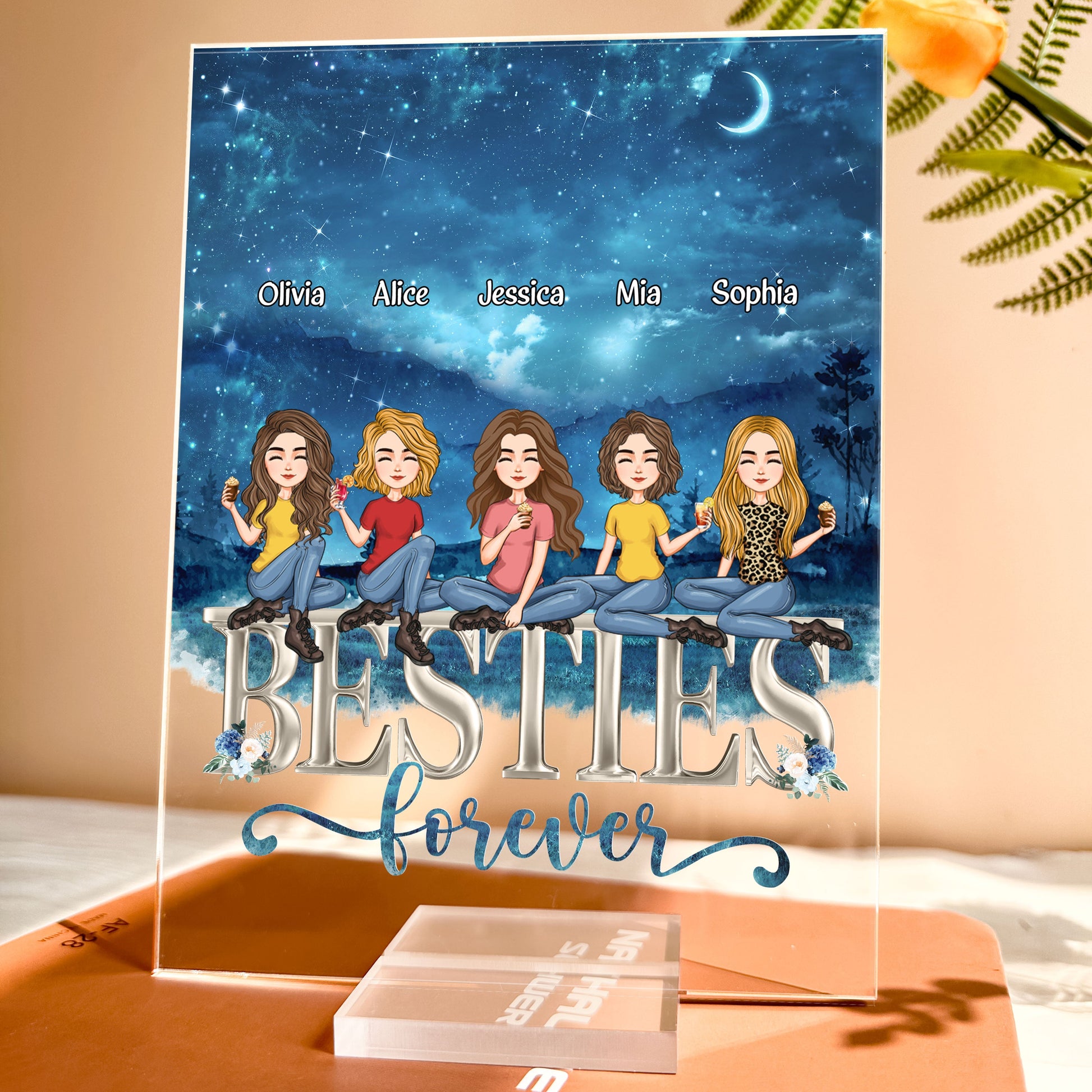 Best Friends Picture Frame, Custom 4x6 Frame, Bff, Girls Gift 