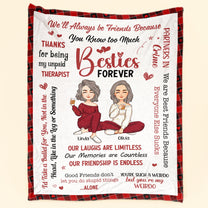 Besties Forever - Personalized Friend Blanket - Ver 2