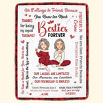 Besties Forever - Personalized Friend Blanket - Ver 2