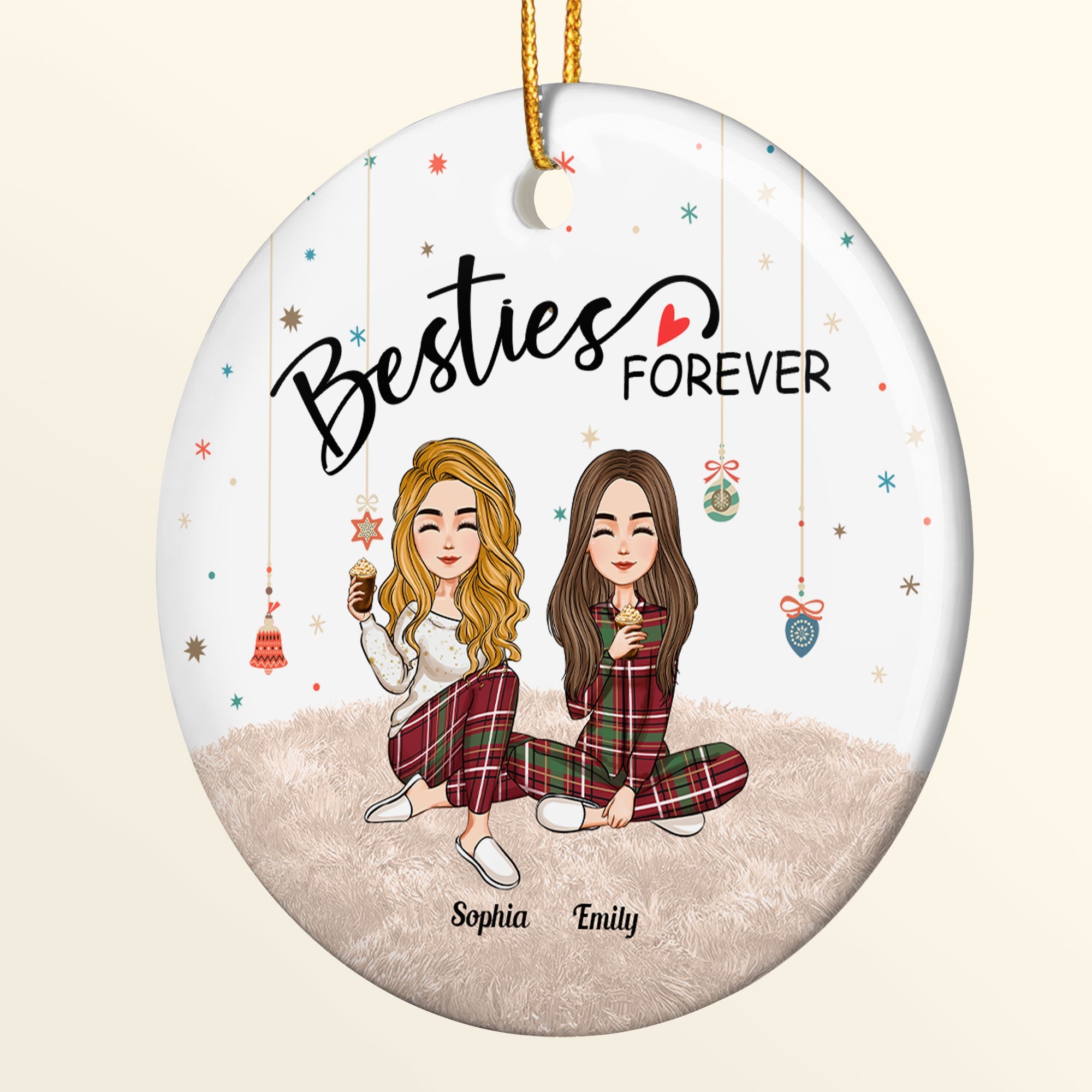 Besties Forever - Personalized Friends Ornament