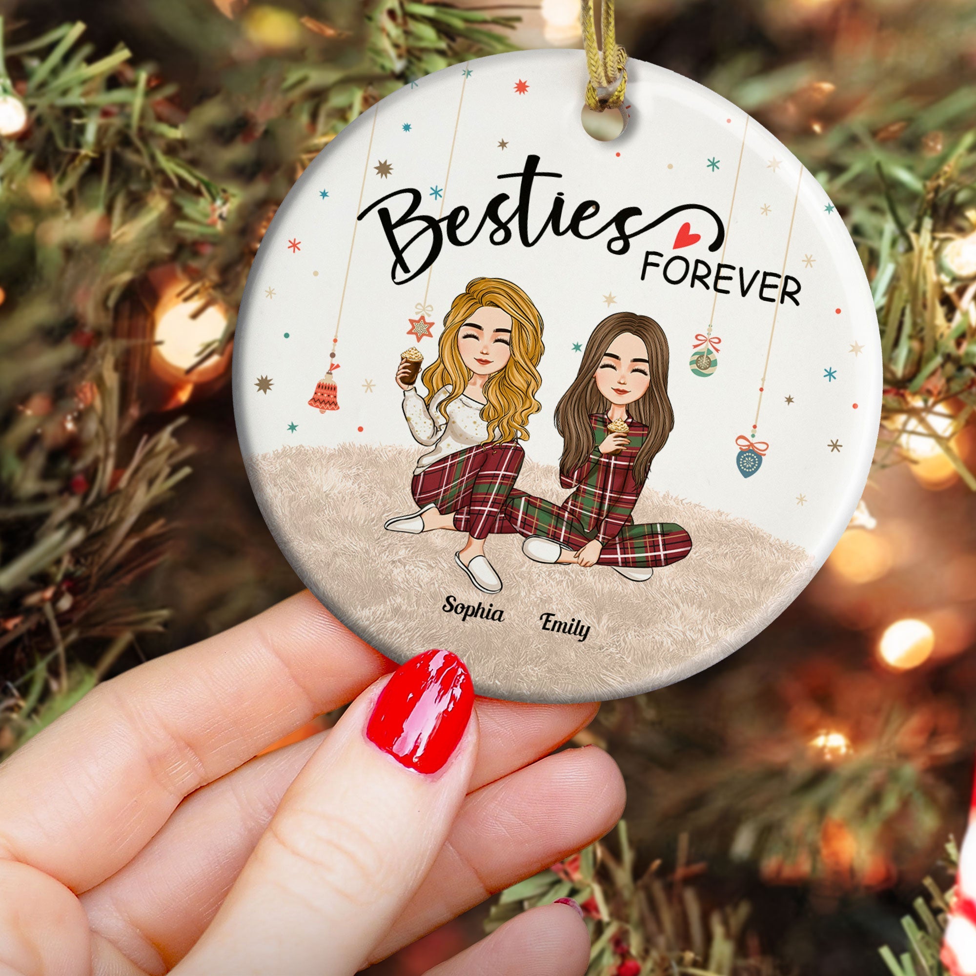 Besties Forever - Personalized Friends Ornament