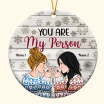 Besties Forever - Personalized Ceramic Ornament - Christmas Gift For Besties, Sisters, BFF
