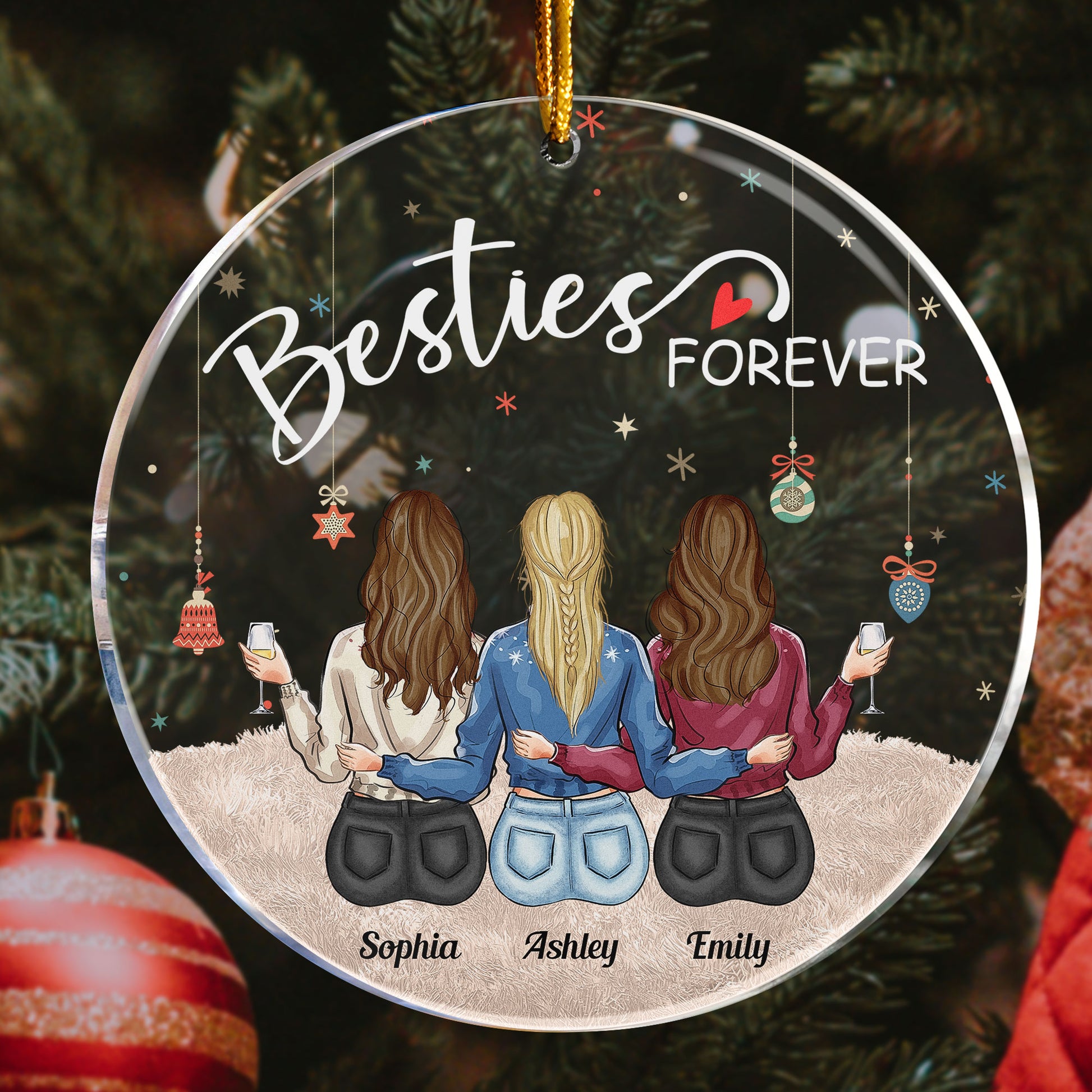 Christmas Together - Personalized Circle Acrylic Ornament – Macorner