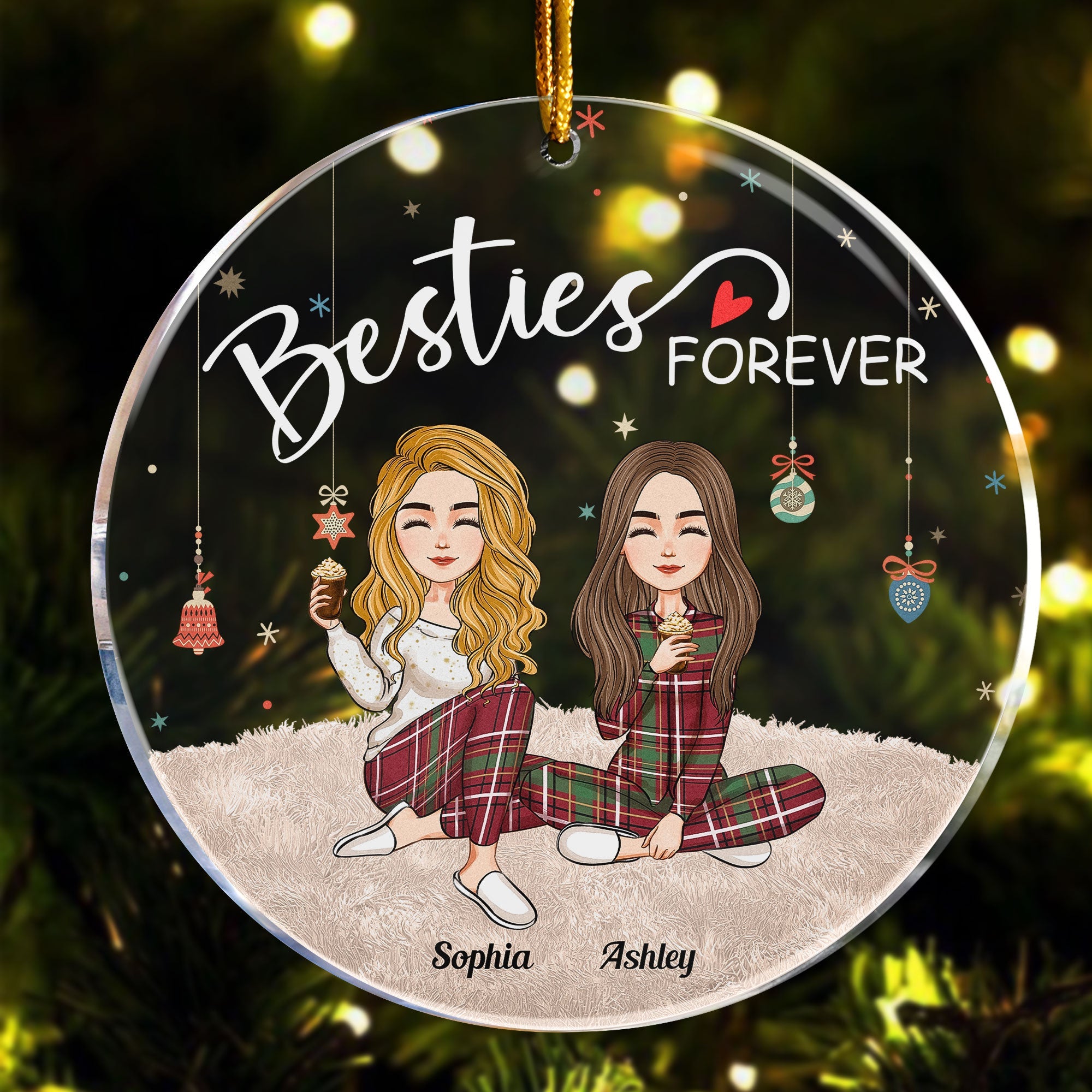 Besties Forever - Personalized Friends Ornament