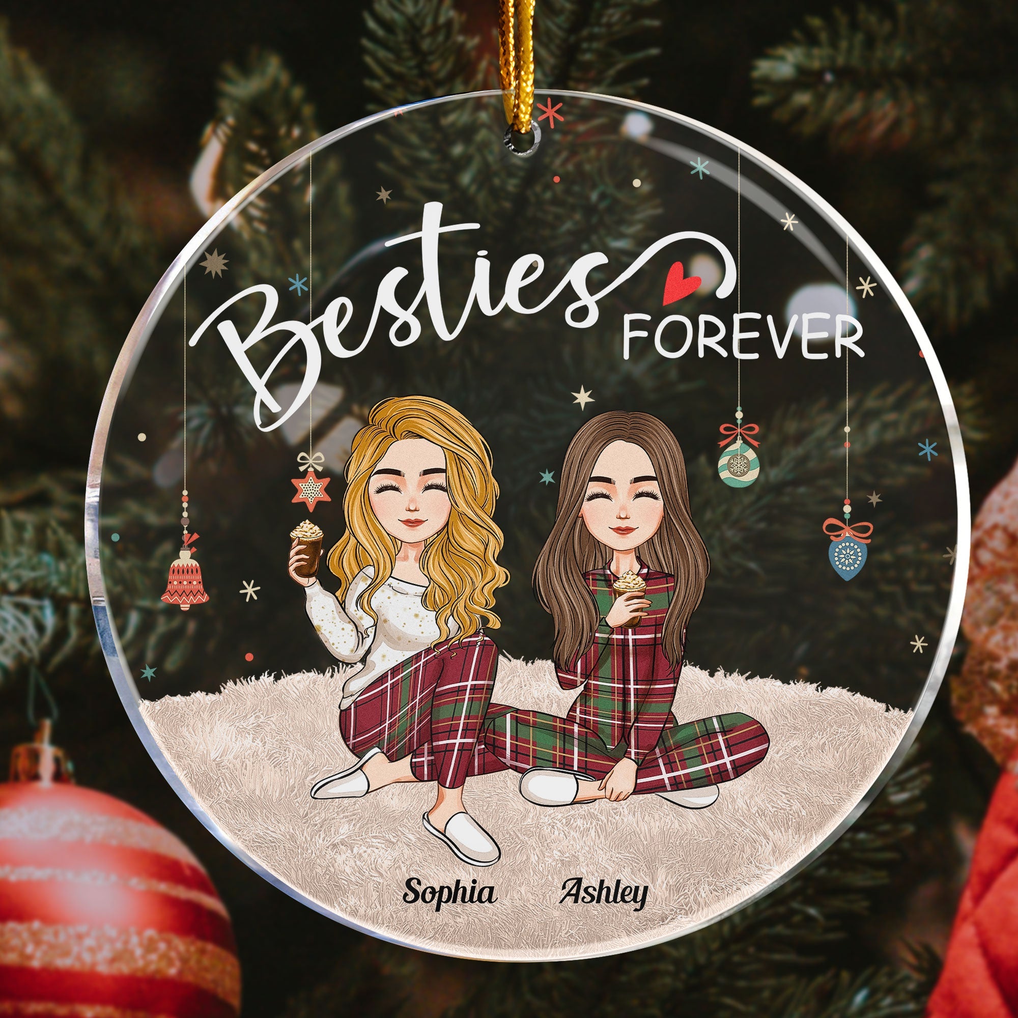 Besties Forever - Personalized Friends Ornament