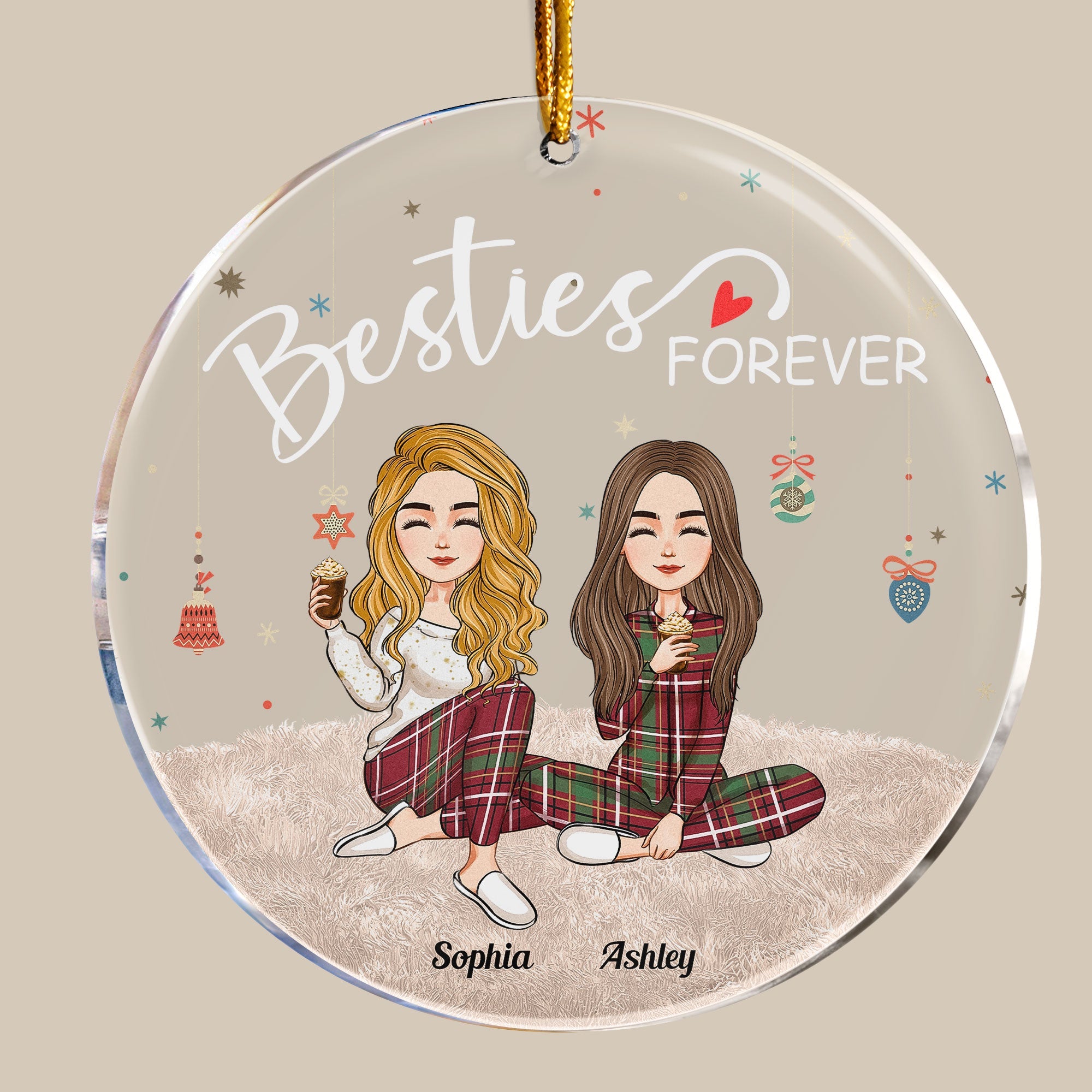 Besties Forever - Personalized Friends Ornament