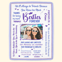 Besties Forever - Personalized Photo Blanket