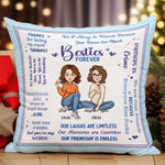 Besties Forever - Personalized Pillow (Insert Included)