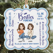 Besties Forever - Personalized Wooden Ornament