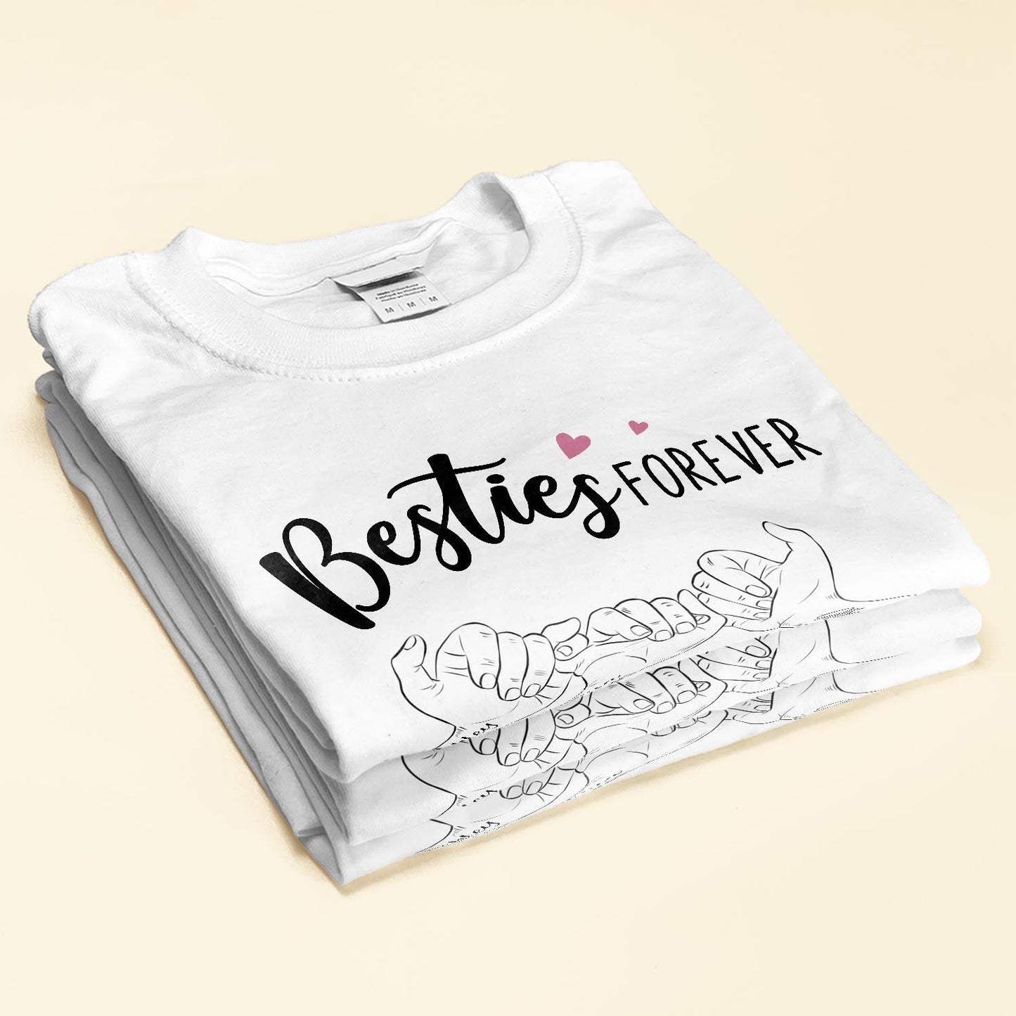Besties Forever Pinky Promise - Personalized Shirt - Anniversary, Birthday Gift For Besties, Friends, BFF, Girl Crew
