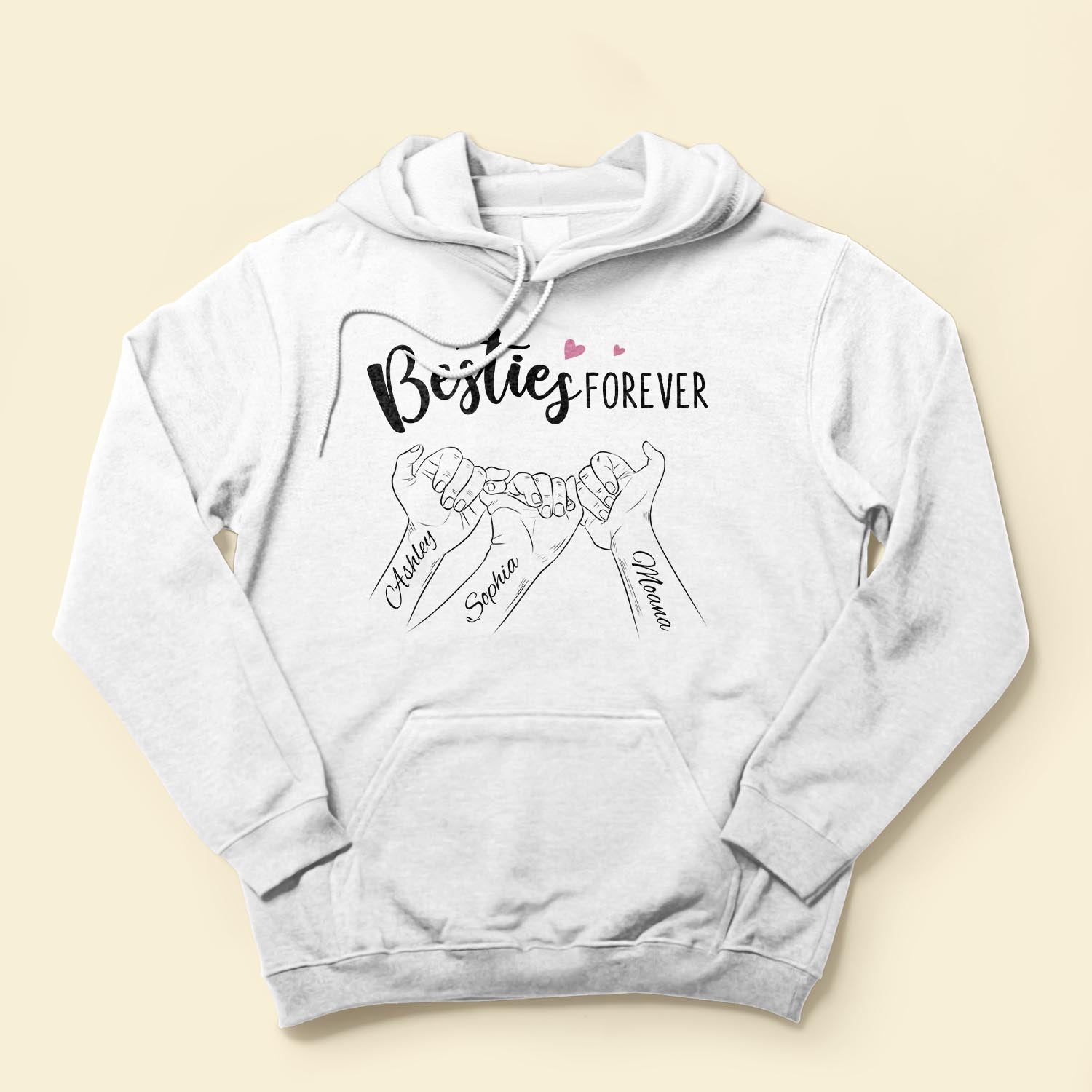 Besties Forever Pinky Promise - Personalized Shirt - Anniversary, Birthday Gift For Besties, Friends, BFF, Girl Crew