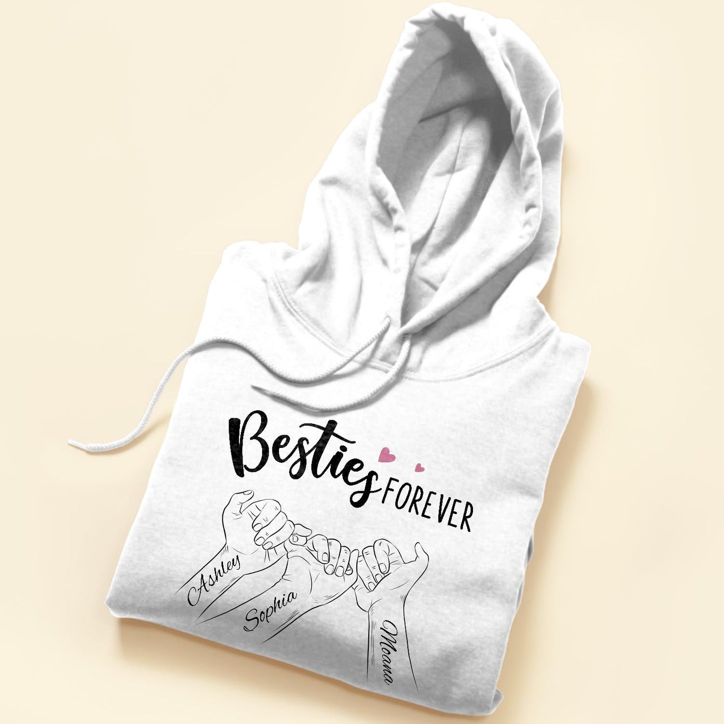 Besties Forever Pinky Promise - Personalized Shirt - Anniversary, Birthday Gift For Besties, Friends, BFF, Girl Crew