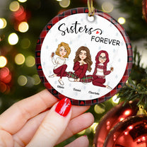 Besties Forever Ver 2 - Personalized Ceramic Ornament