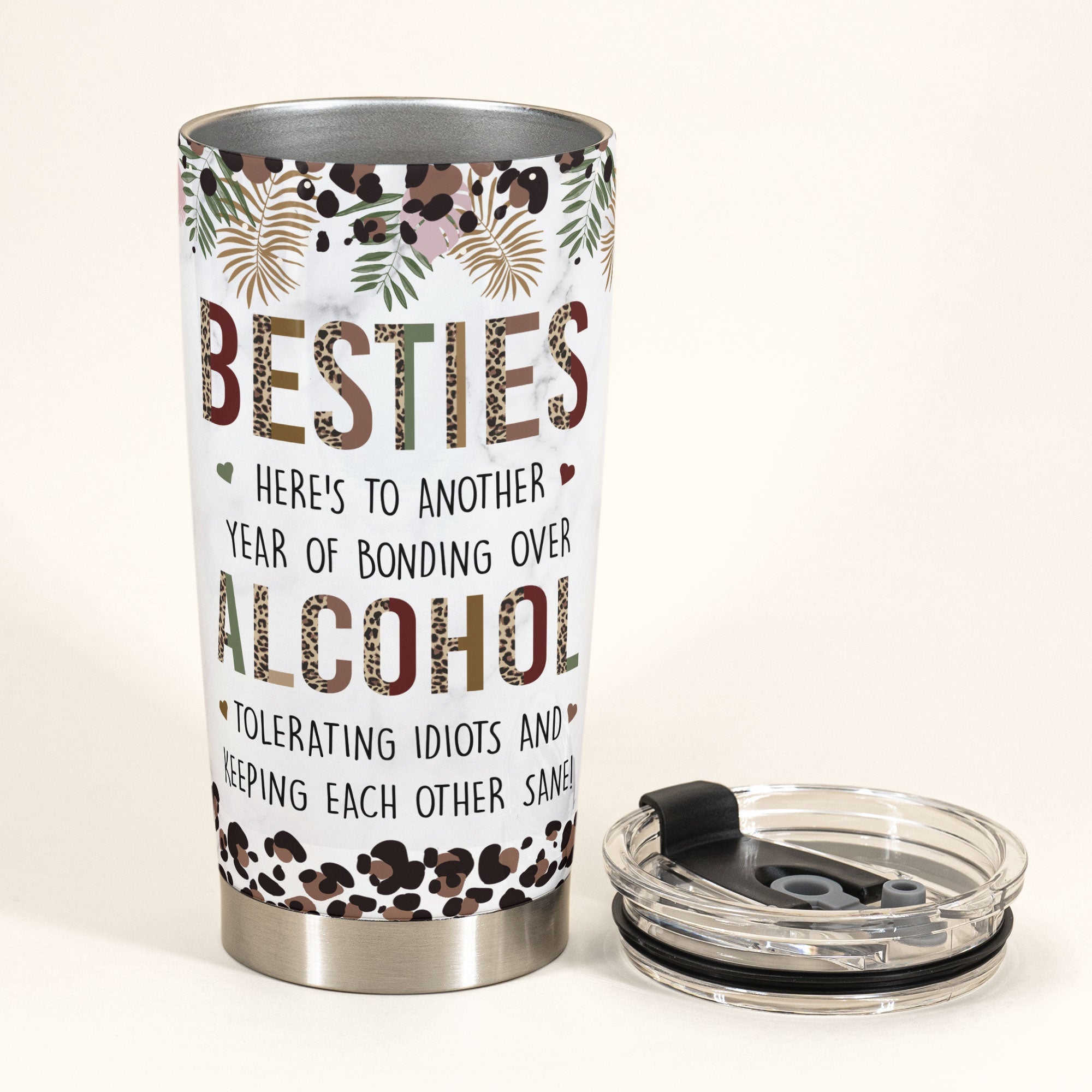 Besties Forever We Wish A Mufuka Would - Personalized Tumbler Cup - Friendship Christmas Gift For Besties, Sisters, Sistas