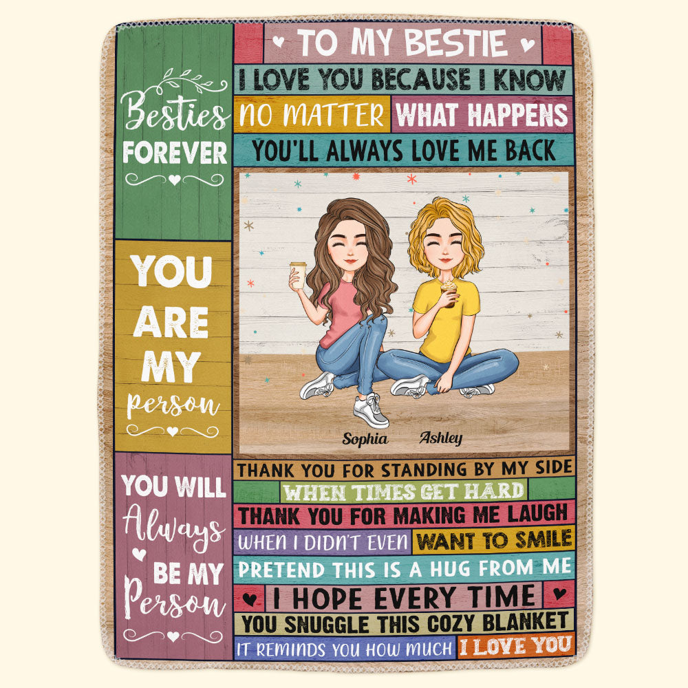 Besties Forever You Are My Person - Personalized Blanket