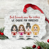 Besties Forever & Always - Personalized Aluminum Ornament - Christmas Gift For Sisters, Soul Sisters, Best Friends, BFF, Besties, Friends