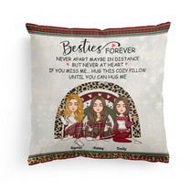 Besties Hug This Cozy Pillow - Personalized Pillow (Insert Included) - Christmas, New Year Gift For Sisters, Sistas, Besties, Soul Sisters