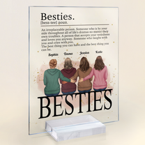 Besties Sisters Definition - Personalized Acrylic Plaque - Birthday Gift Friendship Gift For Besties, Sisters, Sistas