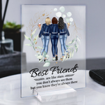 Besties Sisters Make The Good Times Better - Personalized Acrylic Plaque - Birthday, New Year Gift For Besties, Sisters, Sistas