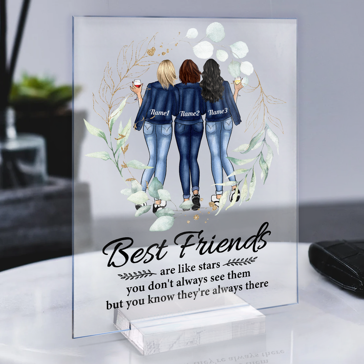 Besties Sisters Make The Good Times Better - Personalized Acrylic Plaque - Birthday, New Year Gift For Besties, Sisters, Sistas
