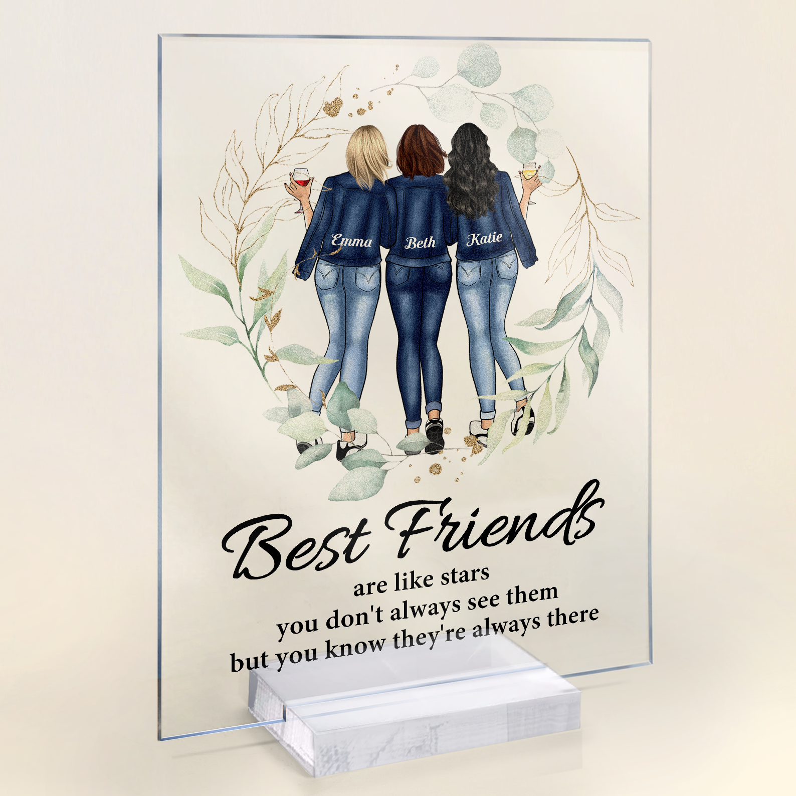 Besties Sisters Make The Good Times Better - Personalized Acrylic Plaque - Birthday, New Year Gift For Besties, Sisters, Sistas