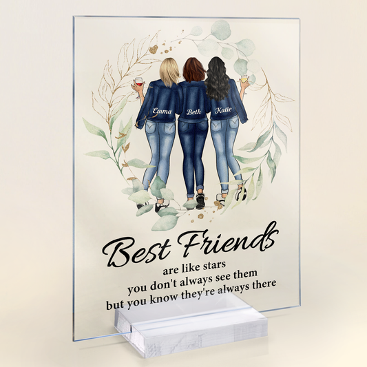 Besties Sisters Make The Good Times Better - Personalized Acrylic Plaque - Birthday, New Year Gift For Besties, Sisters, Sistas