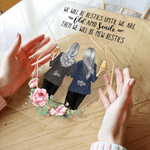 Besties Til' Old And Senile - Personalized Acrylic Plaque - Birthday Gift For Besties, Bff, Soul Sisters, Old Friends