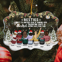 Besties To Another Year Of Bonding Alcohol - Personalized Acrylic Ornament