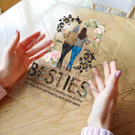 Besties, Tolerating Idiots, Bonding Over Alcohol - Personalized Acrylic Plaque - Birthday Gift For Bestie, Friend, Sister, Work Bestie, Colleague