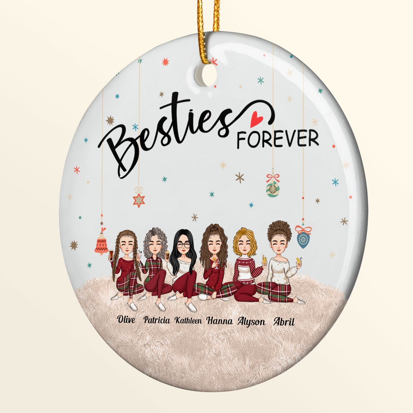 Besties Forever - Personalized Friends Ornament