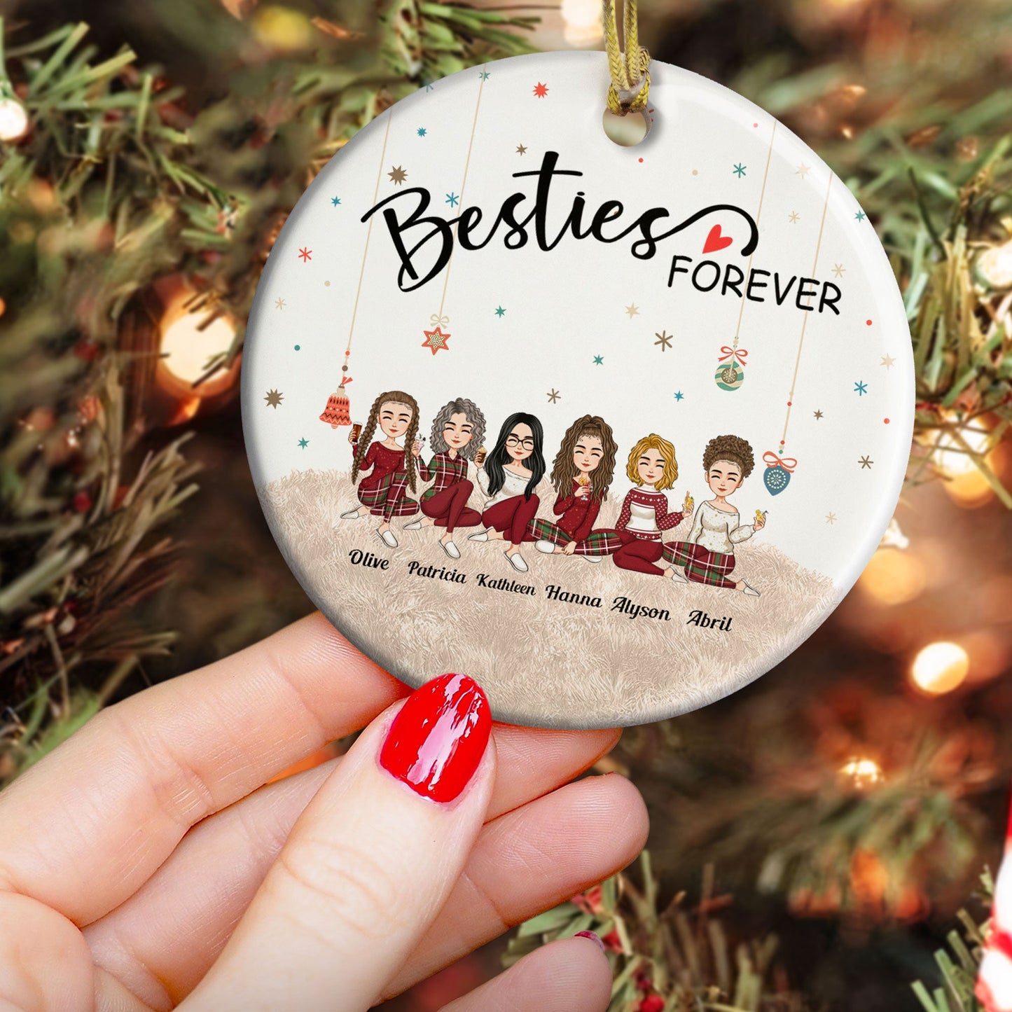 Besties Forever - Personalized Friends Ornament
