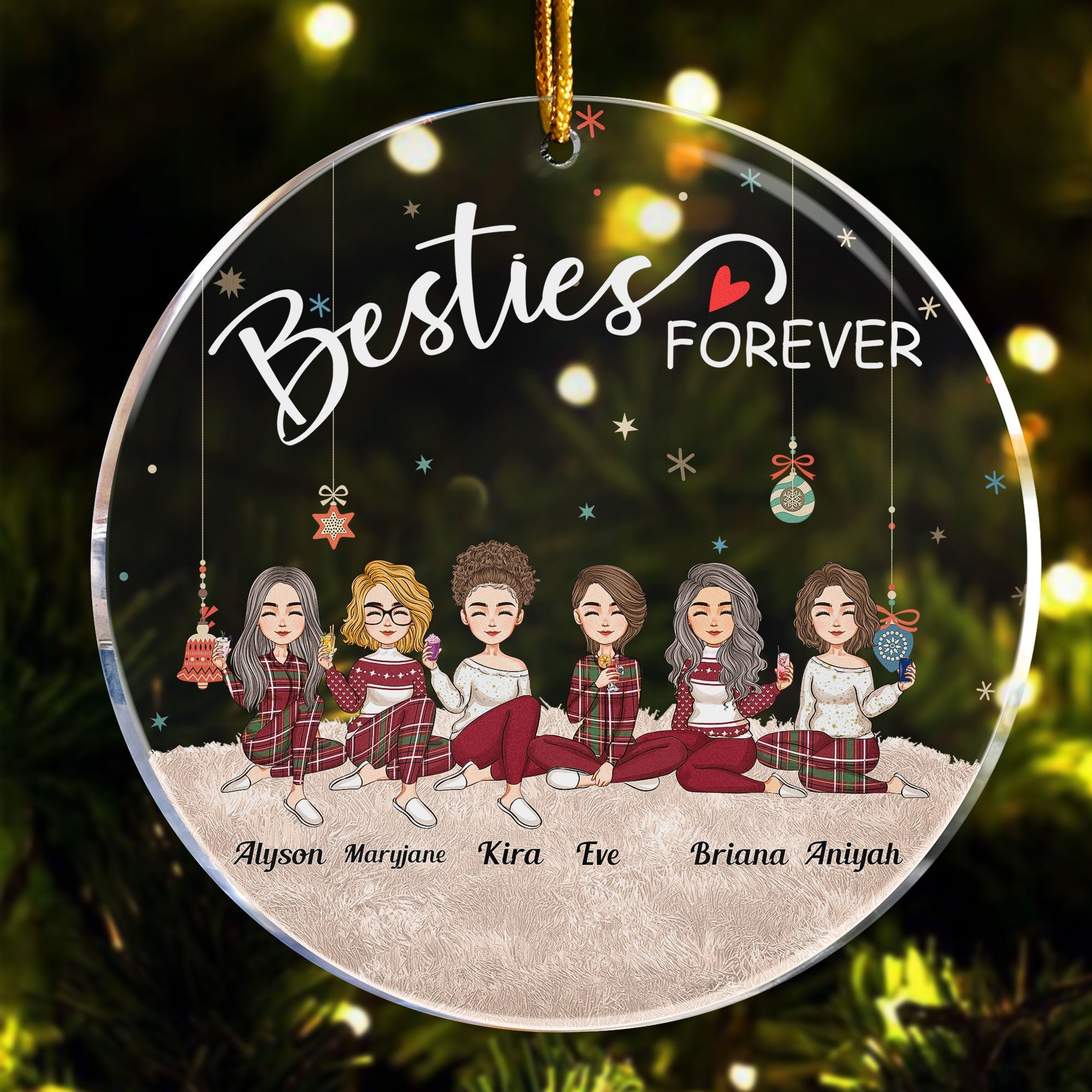 Besties Forever - Personalized Friends Ornament