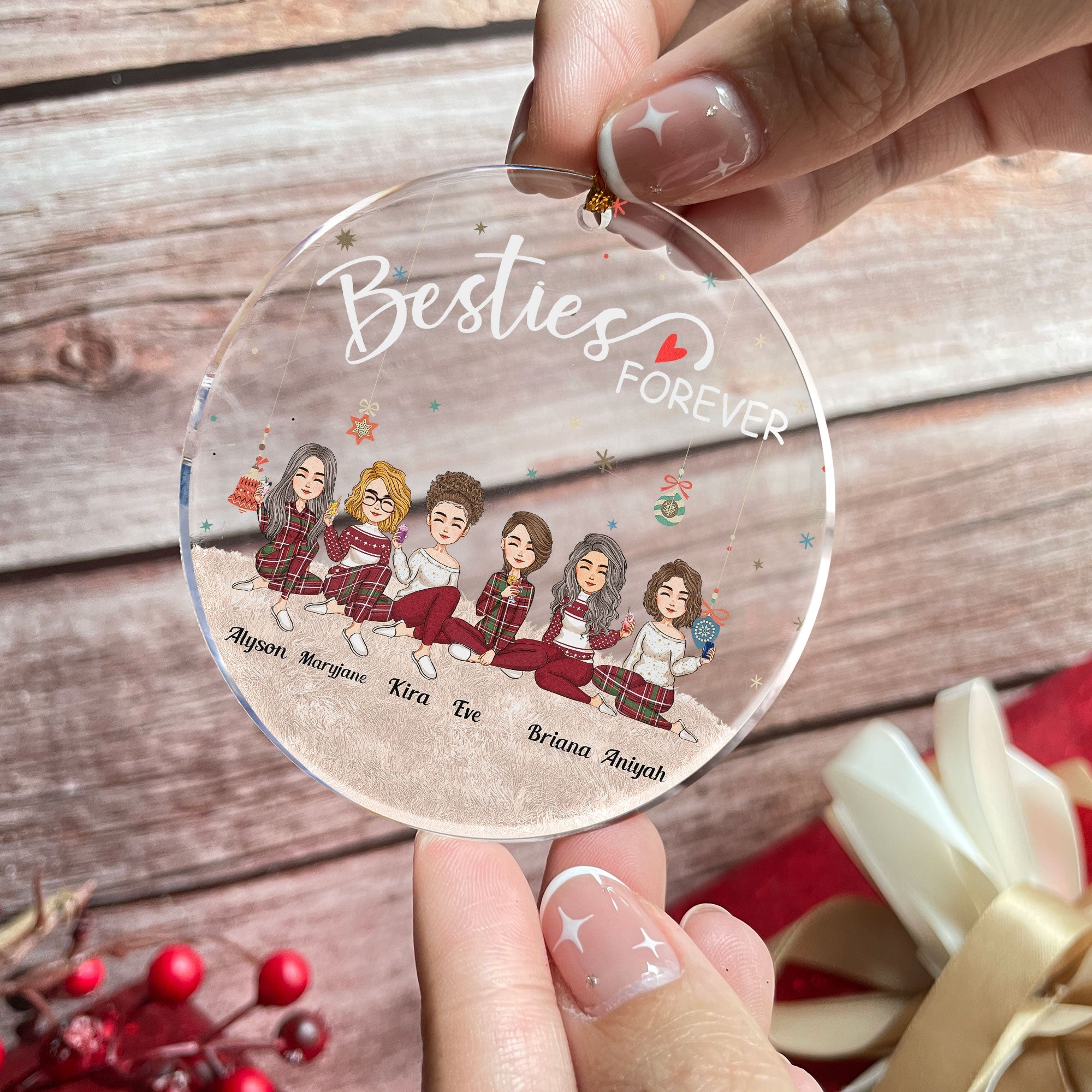 Besties Forever - Personalized Friends Ornament