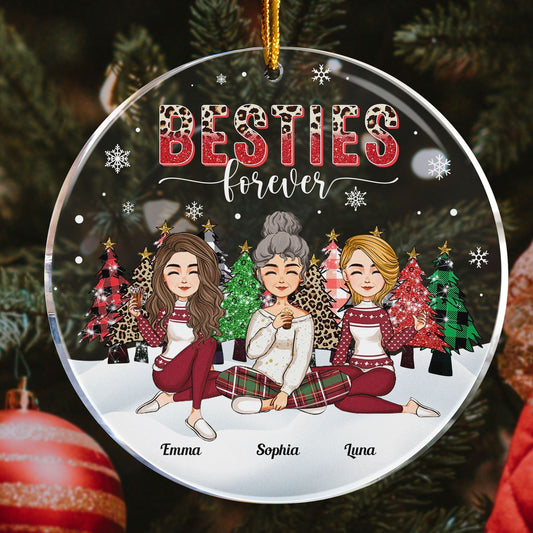 Besties Forever Friendship Gift - Personalized Acrylic Ornament