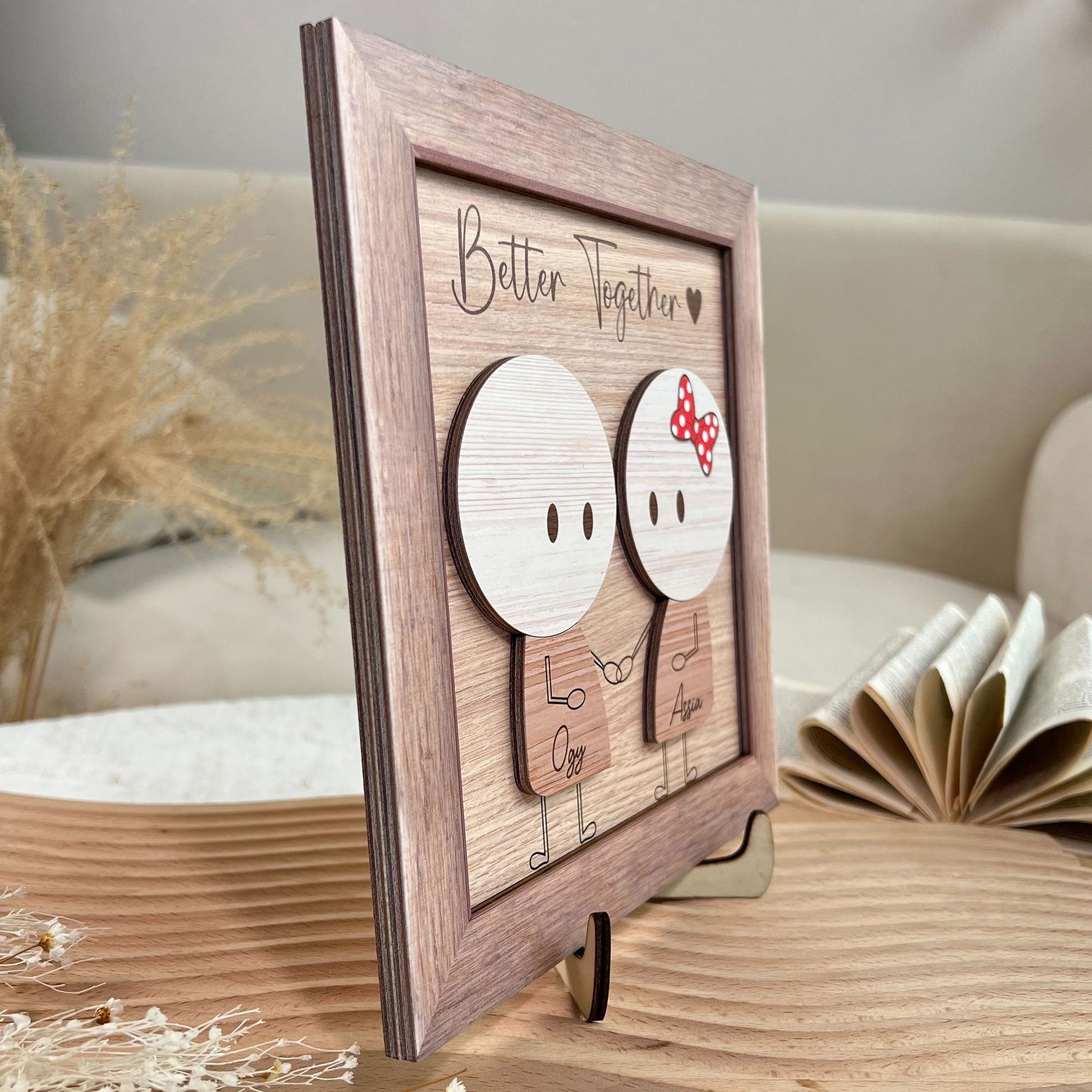 Better Together - Personalized Wooden Plaque