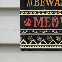 Beware Of Little Meownsters Happy Halloween- Personalized Flag